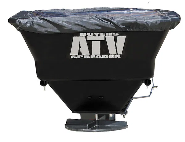 ATVS100 – BUYERS PROD Salt Spreader, ATV Utility Rack Mount 100 Square Yard Capacity 5 To 30 Foot Spread Width Powder...
